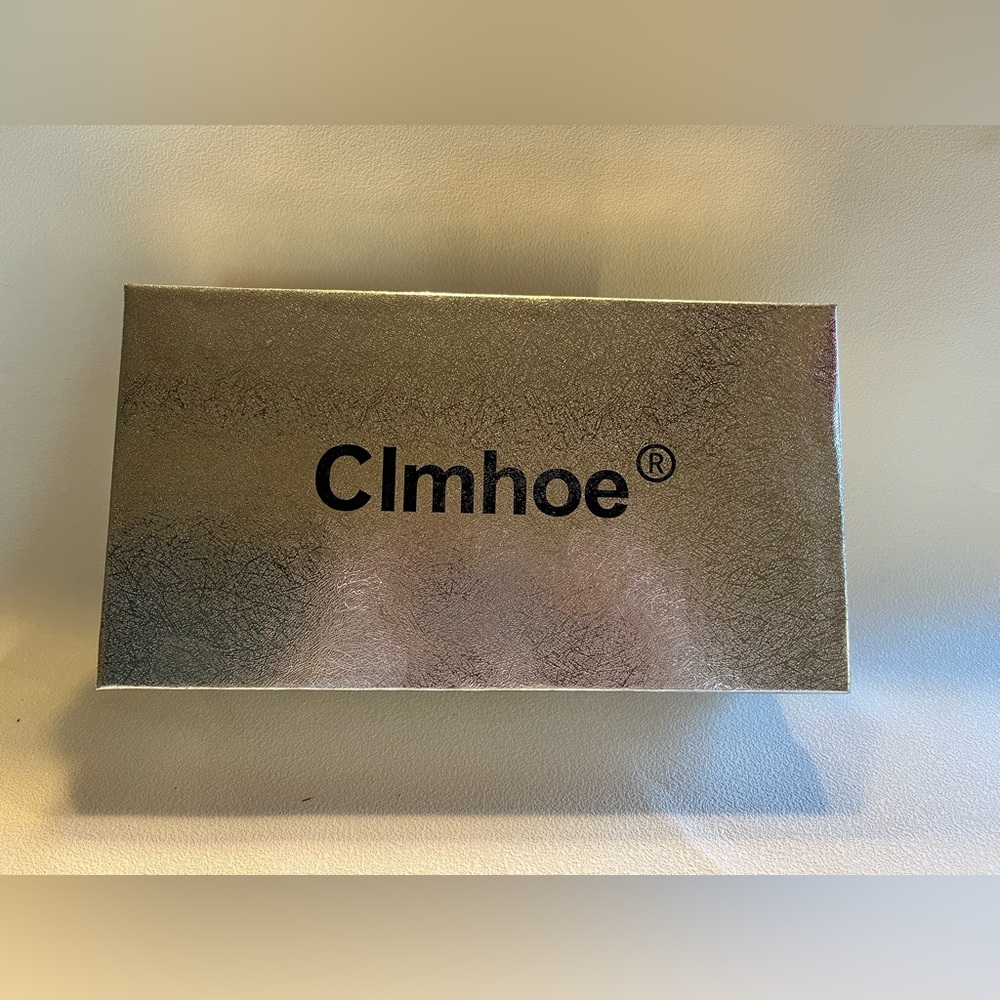 NIB Clmhoe Metallic Slingback Heels Size 6.5 Pointed Toe Bow Kitten Heel - Picture 6 of 6